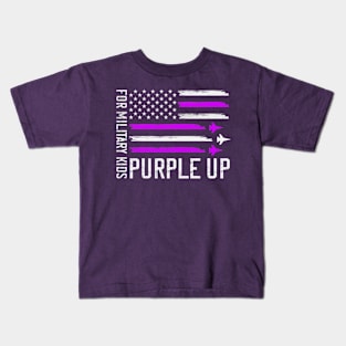 purple up for military kids Kids T-Shirt